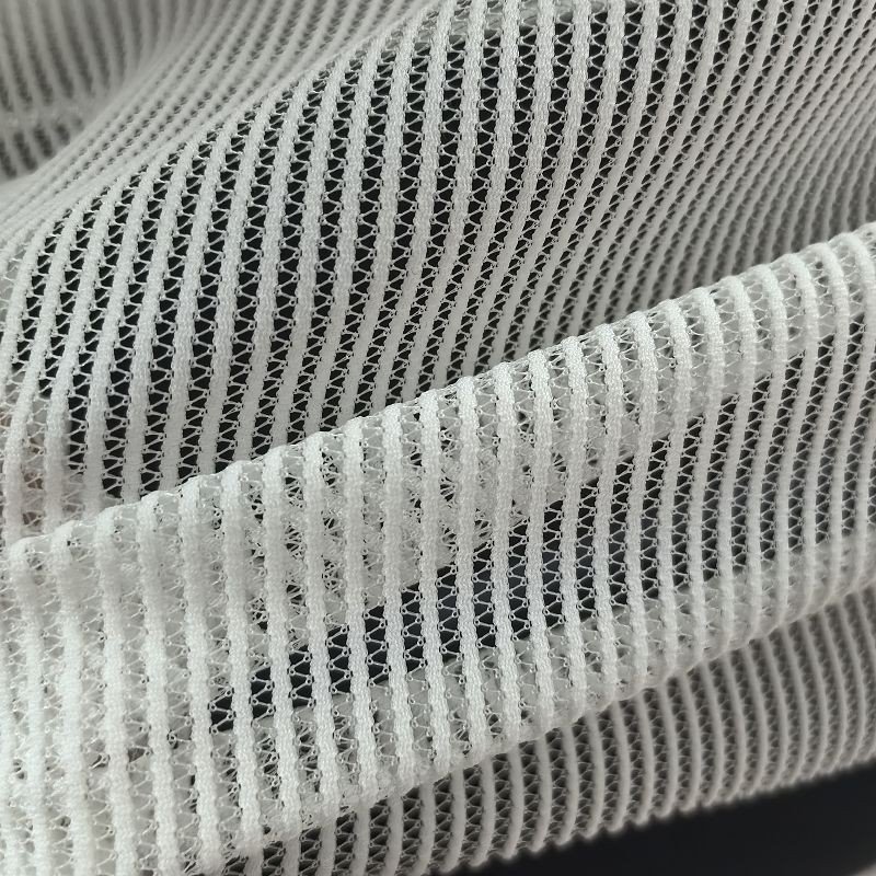 Nylon Spandex Toothpick-Stripe Mesh Fabric (DTY) high quality