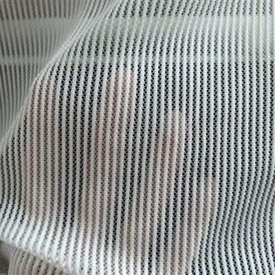 Nylon Spandex Toothpick-Stripe Mesh Fabric (DTY)