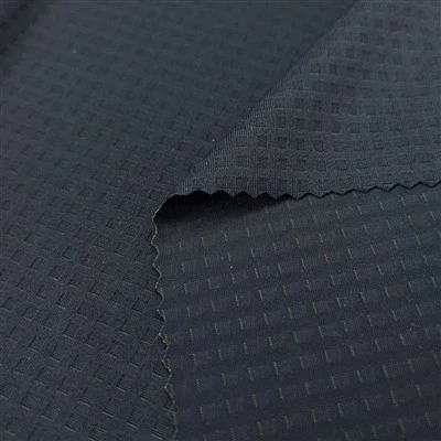 Nylon Spandex Windowpane Check Fabric